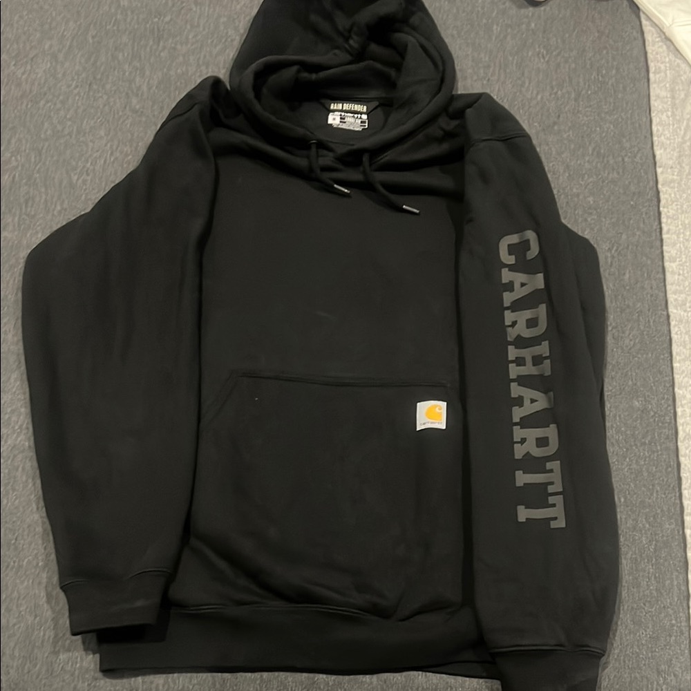 Carhartt Black Hoodie Sweatshirt Heavyweight Cotton
